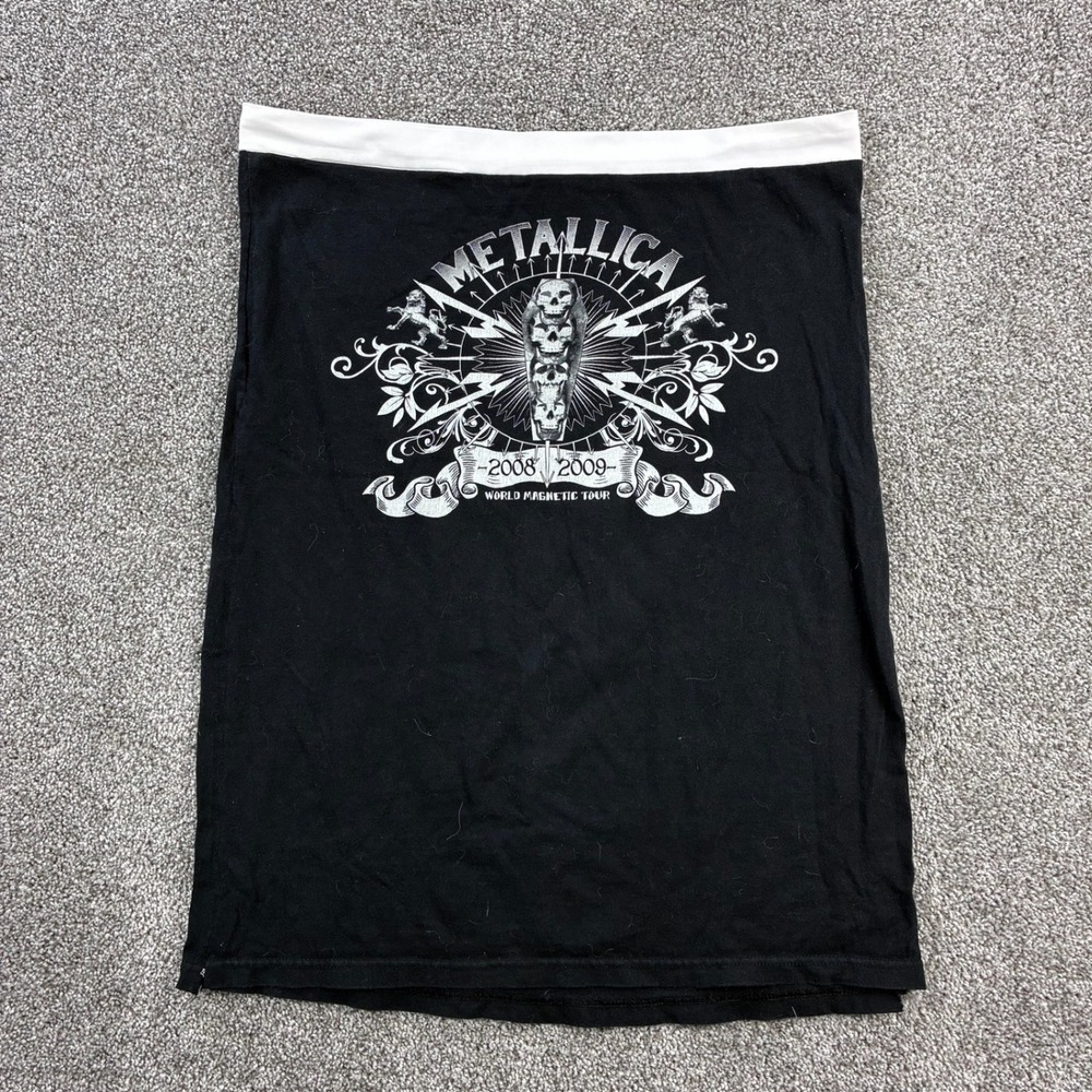 Metallica Skirt Women's XL Black 2008 2009 World Magnetic Tour Band Metal Music
